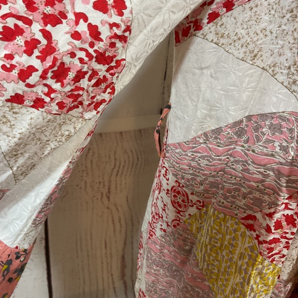 Floreat Anthropologie Kimono Robe Jacket M/L Patchwork Asian Inspired NO BELT - Picture 5 of 16